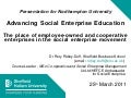 Dr Rory Ridley-Duff- the contribution of co-operatives to social enterprise