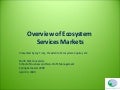 Overview of Ecosystem Services Markets