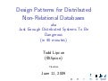 Design Patterns for Distributed Non-Relational Databases