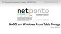NoSQL em Windows Azure Table Storage - Vitor Tomaz