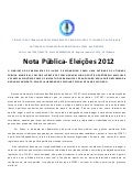 Nota pública 2012 sind rad ilhéus