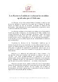 Nota rectores andaluces