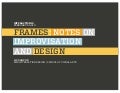 Frames: Notes on Improvisation and Design