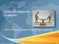 Notes on balanced scorecard