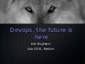 Devops, the future is here, it&rsquo;s just not evenly distributed yet.