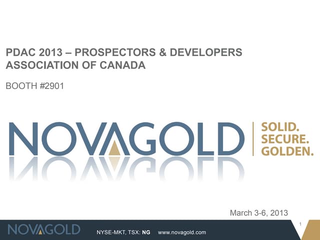 2013 PDAC Convention - Prospectors & Developers Association of Canada
