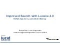 Improved Search With Lucene 4.0 - NOVA Lucene/Solr Meetup