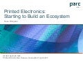 Starting to build an ecosystem: Printed Electronics