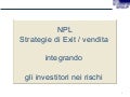 Npl Exit strategie integrando investitori in rischi