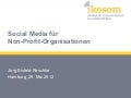 Was geht im Web? Nonprofit-Organisationen und das Web2.0