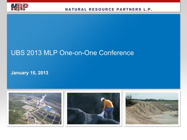 Natural Resource Partners UBS 2013 MLP Conference