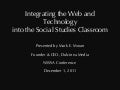Integrating Content Resources & Technology into Social Studies Class