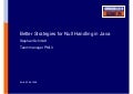 Better Strategies for Null Handling in Java