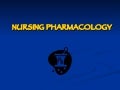 Nursing Pharmacology Prelim