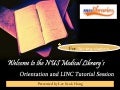 Orientation to NUS Medical/Science Library for Nursing Freshmen