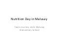 Nutrition day in Malusay Elementary School