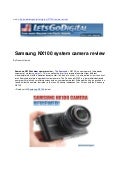 Samsung NX100 system camera review