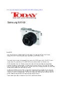 Samsung's latest mirrorless interchangeable lens camera, the NX100