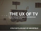 The UX of TV