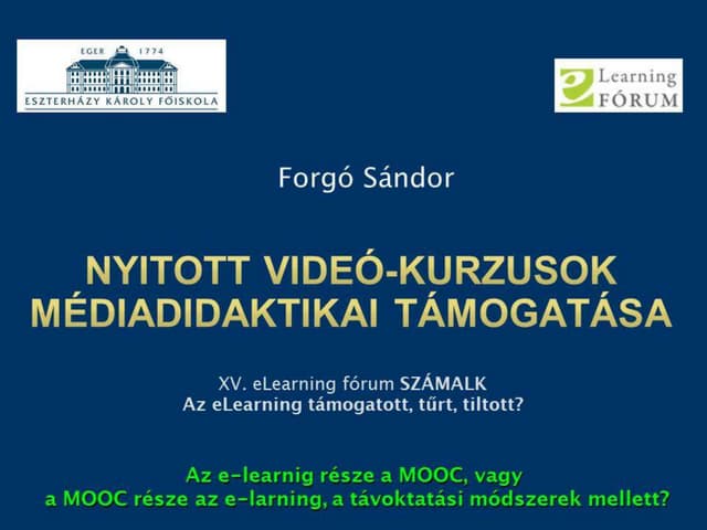 Nyitott videokurz med did-e_l_fórum...