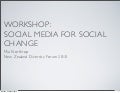 Social media for social change workshop