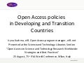 Open Access policies  in Developing and Transition Countries