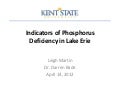 Indicators of Phosphorus Deficiency in Lake Erie