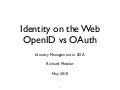 OpenID vs OAuth - Identity on the Web
