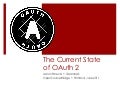 The Current State of OAuth 2