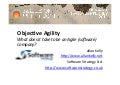Objective agility