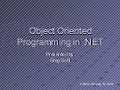 Object Oriented Programming In .Net