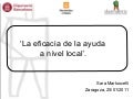 La eficacia de la ayuda a nivel local