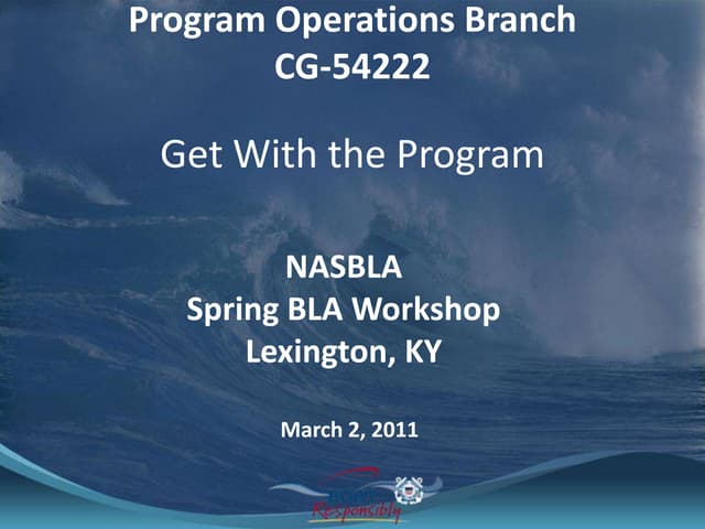 USCG Program Operations