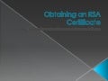 Obtaining an rsa certificate