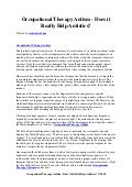 Occupational therapy autism   does it really help autistics