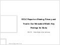 OCLC Report: Sharing, Privacy and Trust
