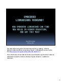 Embedded Librarians Rebound!