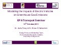 Modelling the impacts of electric vehicles on Greenhouse Gas emissions - Dr. Aoife Foley & Dr. Brian Ó Gallachóir