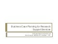 Business Case Planning for Research Support Services