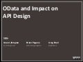 OData Introduction and Impact on API Design (Webcast)