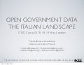 Open Data: The Italian Landscape