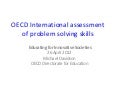 OECD International Assessment of Problem Solving Skills