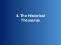 OED Online tour: The Historical Thesaurus