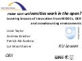 How can universities work in the open?