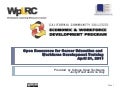 Use of OER in CTE and Workforce Development, April 21 2011