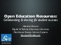 Open Education Resources: Collaborating & sharing for student success