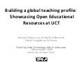 Building a global teaching profile:  Showcasing Open Educational Resources at the University of Cape Town