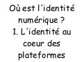 iut 2012-2. Où est l&rsquo;identité numérique 1 ? Côté plateforme