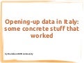 OGDC2011 update about Italy (the presented one)