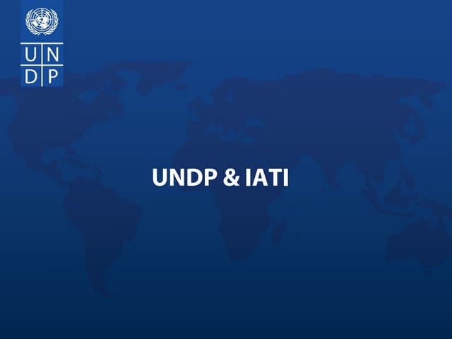 UN Development Programme and Aid Transparency Data - #okfest #opendev lightening talk